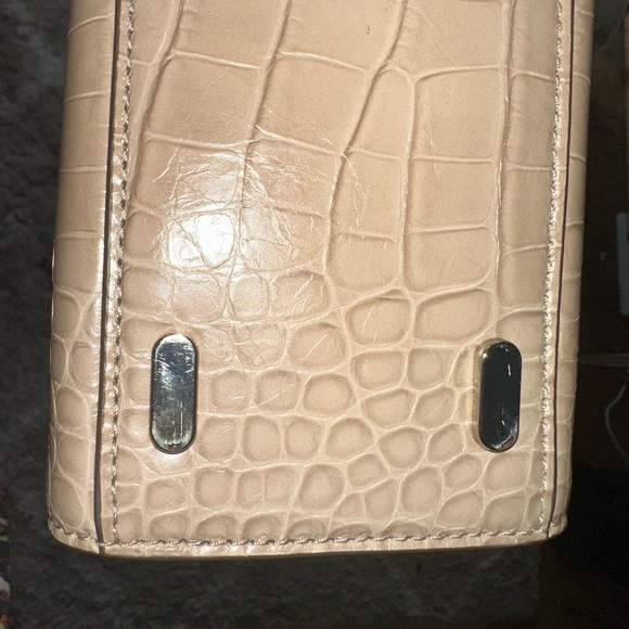 Rare Tory Burch Lee Radziwill Small Double Bag in Croc Embossed brown/shale - Picture 14 of 15